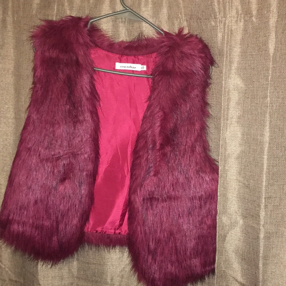 Faux fur vest